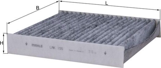 Салонный фильтр Mahle для Toyota Dyna U300 – U400  2011-2015. Артикул LAK 155