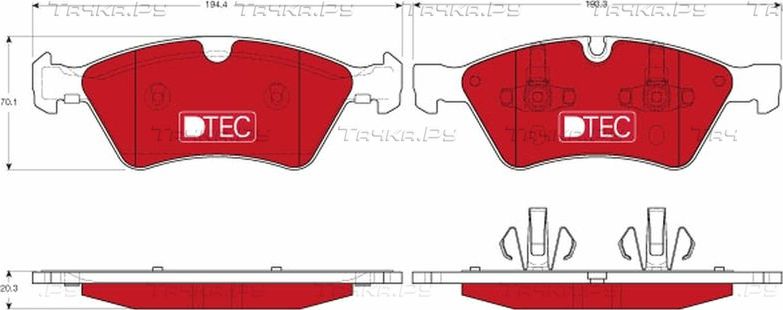 Тормозные колодки TRW DTEC COTEC. Артикул GDB1642DTE