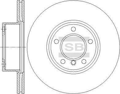 Тормозной диск Sangsin Hi-Q передний для BMW 2 F22 2012-2026. Артикул SD5208