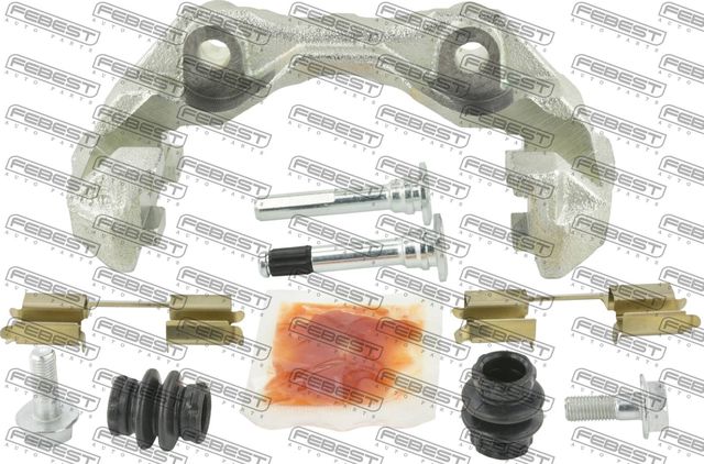 Скоба тормозного суппорта Febest передняя для Volkswagen Polo V 2009-2026. Артикул 2677C-RAPF-KIT