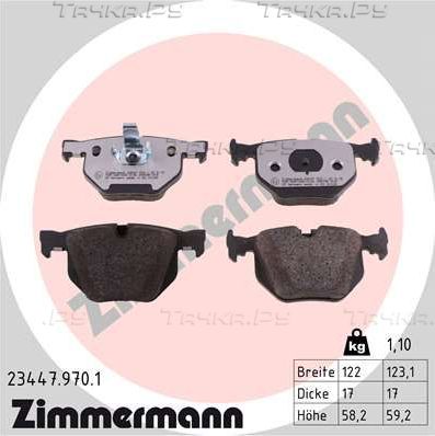 Тормозные колодки Zimmermann rd:z. Артикул 23447.970.1