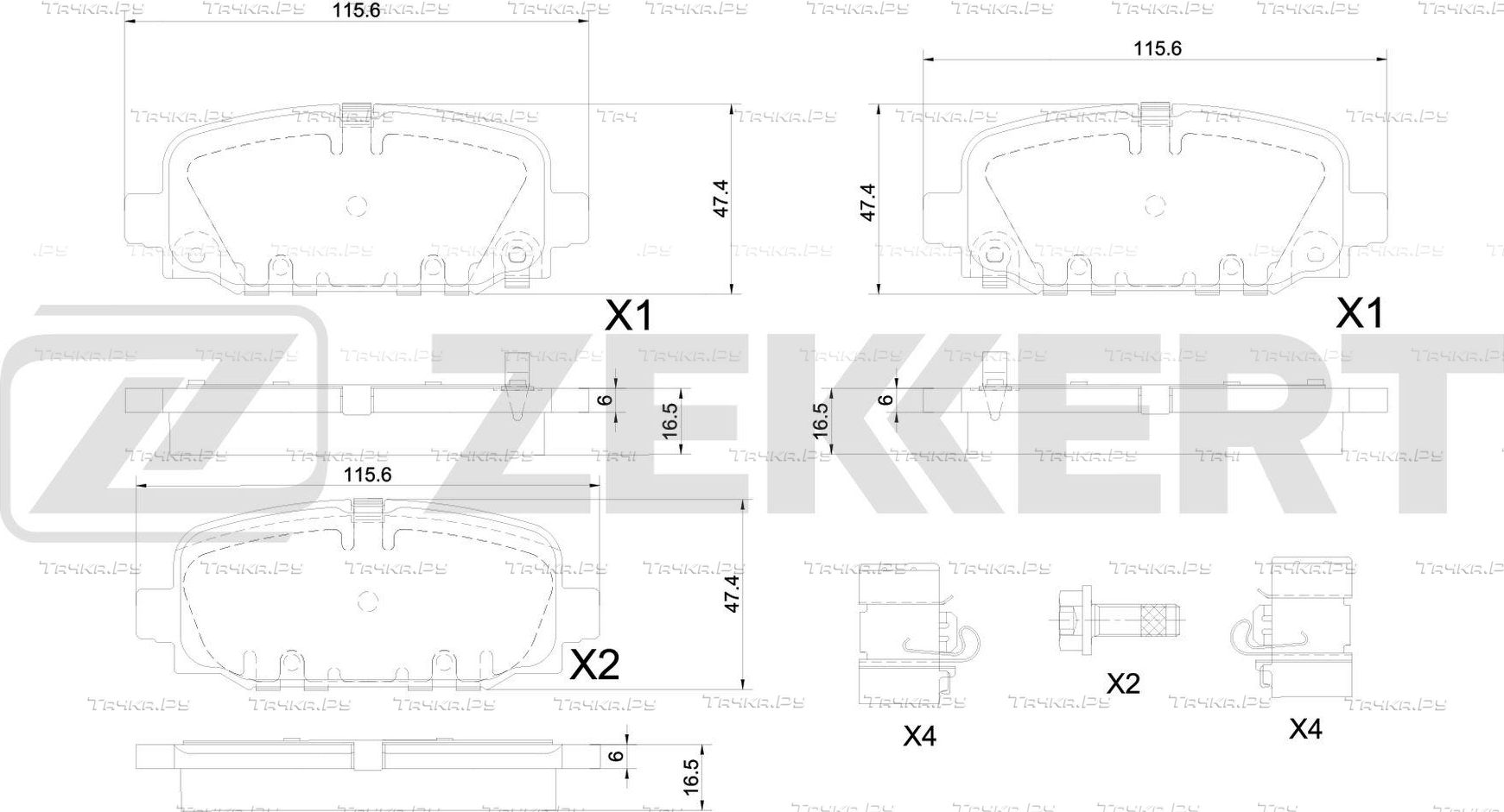 Тормозные колодки Zekkert. Артикул BS-1354