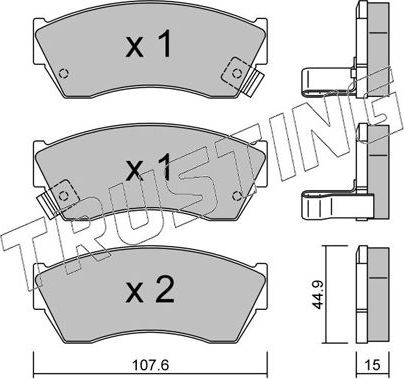 Тормозные колодки Trusting. Артикул 171.0