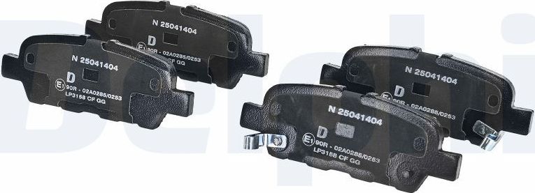 Тормозные колодки Delphi (Low-Metallic). Артикул LP3158