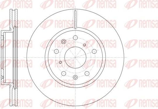 Тормозной диск Remsa передний для Fiat Sedici 2006-2014. Артикул 61018.10