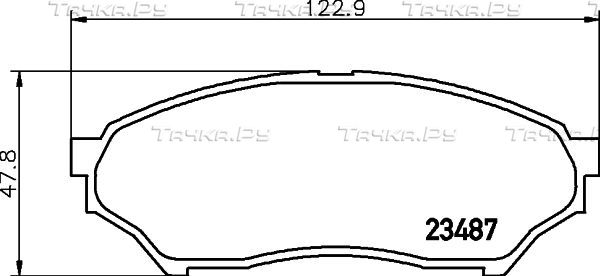 Тормозные колодки Mintex передние для Mitsubishi Pajero Junior 1996-1998. Артикул MDB1996