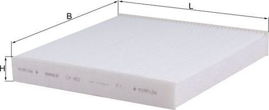 Салонный фильтр Mahle. Артикул LA 462
