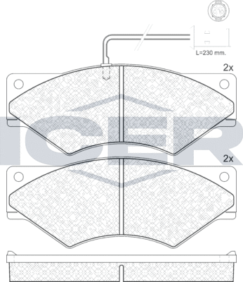 Тормозные колодки Icer. Артикул 140965