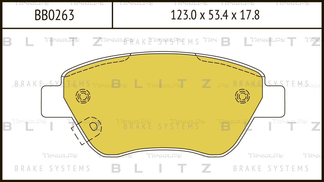 Колодки тормозные OPEL CORSA D 06- перед. (Blitz). Артикул BB0263