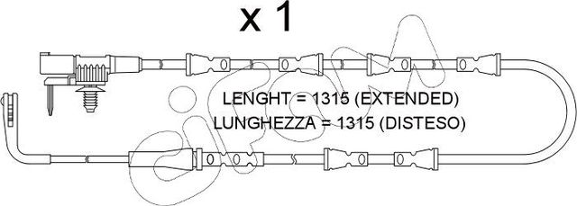 Датчик износа тормозных колодок  Metelli. Артикул SU.389