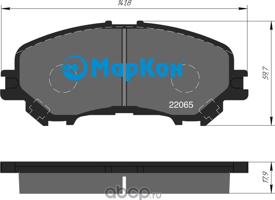 Колодки тормозные дисковые к-т передние NISSAN Qashqai II (Markon) Markon. Артикул 45300179