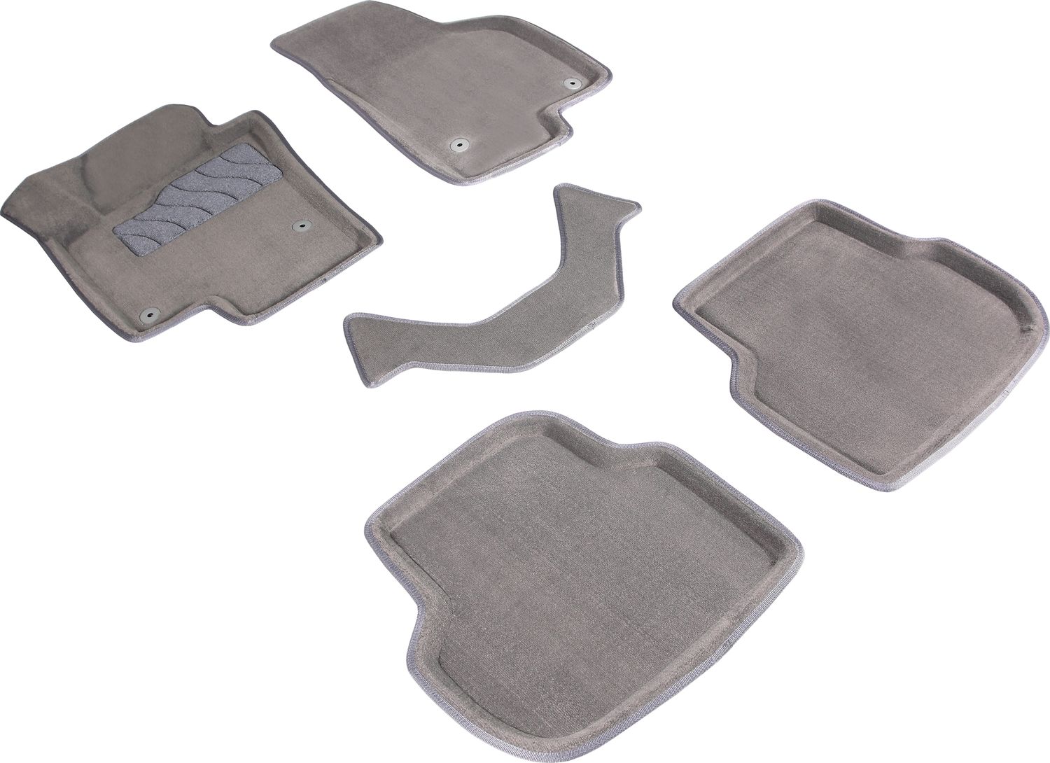 Коврики Seintex 3D ворсовые для салона Volkswagen Jetta VI 2010-2018 СЕРЫЕ. Артикул 84770