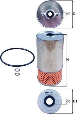 Масляный фильтр Mahle-Knecht. Артикул OX 78D