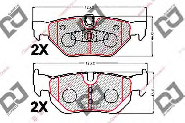 Колодки тормозные дисковые (DJ Parts). Артикул BP2129