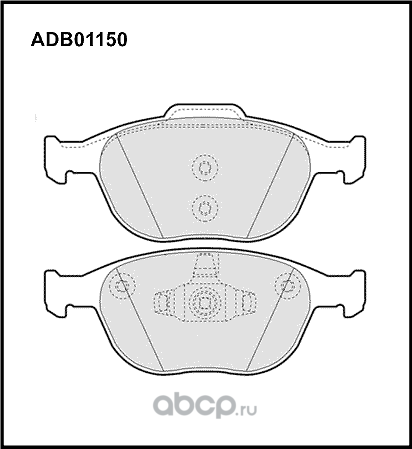 Колодки тормозные (Allied Nippon). Артикул ADB01150