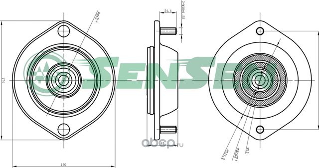 ОПОРА СТОЙКИ АМОРТИЗАТОРА MITSUBISHI COLT MK IV (CA_A) (Sensen). Артикул M61213