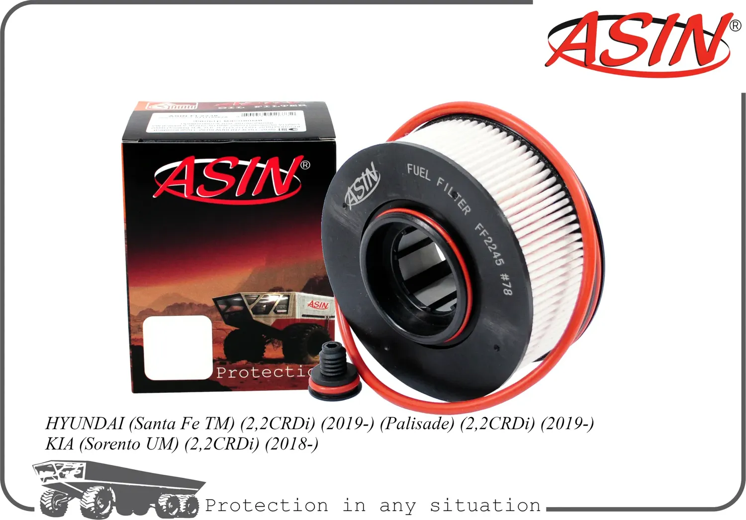 Фильтр топливный (Asin). Артикул ASINFF2245