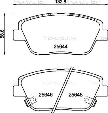 Тормозные колодки Nisshinbo передние для Kia Optima III 2010-2015. Артикул NP6049