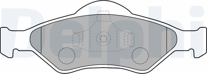 Тормозные колодки Delphi (Low-Metallic). Артикул LP1470