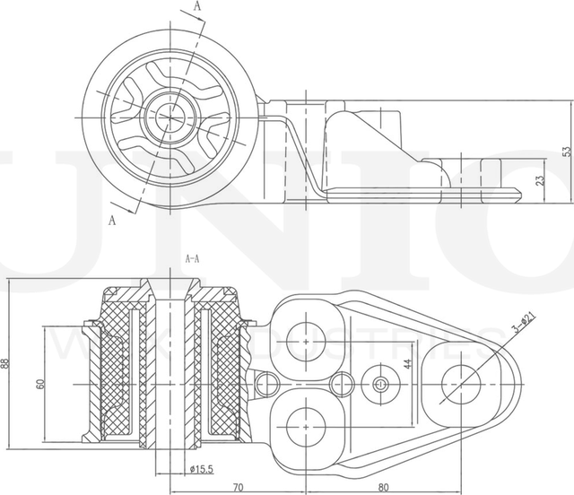 Сайлентблок балки (Unio). Артикул RMP-20022