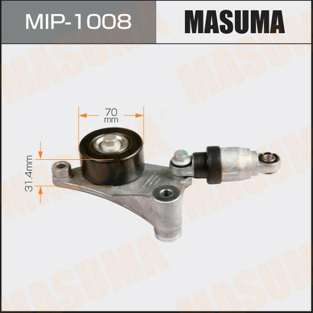 Натяжной ролик (натяжитель) приводного клинового зубчатого ремня Masuma. Артикул MIP-1008