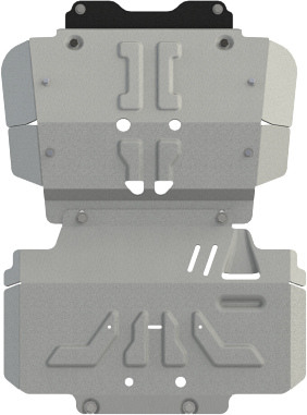 Защита алюминиевая Шериф (4 мм) для картера Great Wall Poer 2021-2026. Артикул 28.5383