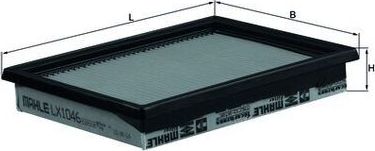 Воздушный фильтр Mahle-Knecht. Артикул LX 1046