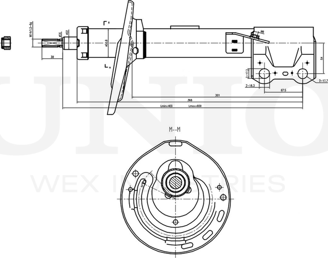 Амортизатор подвески (Unio). Артикул SAB-10211