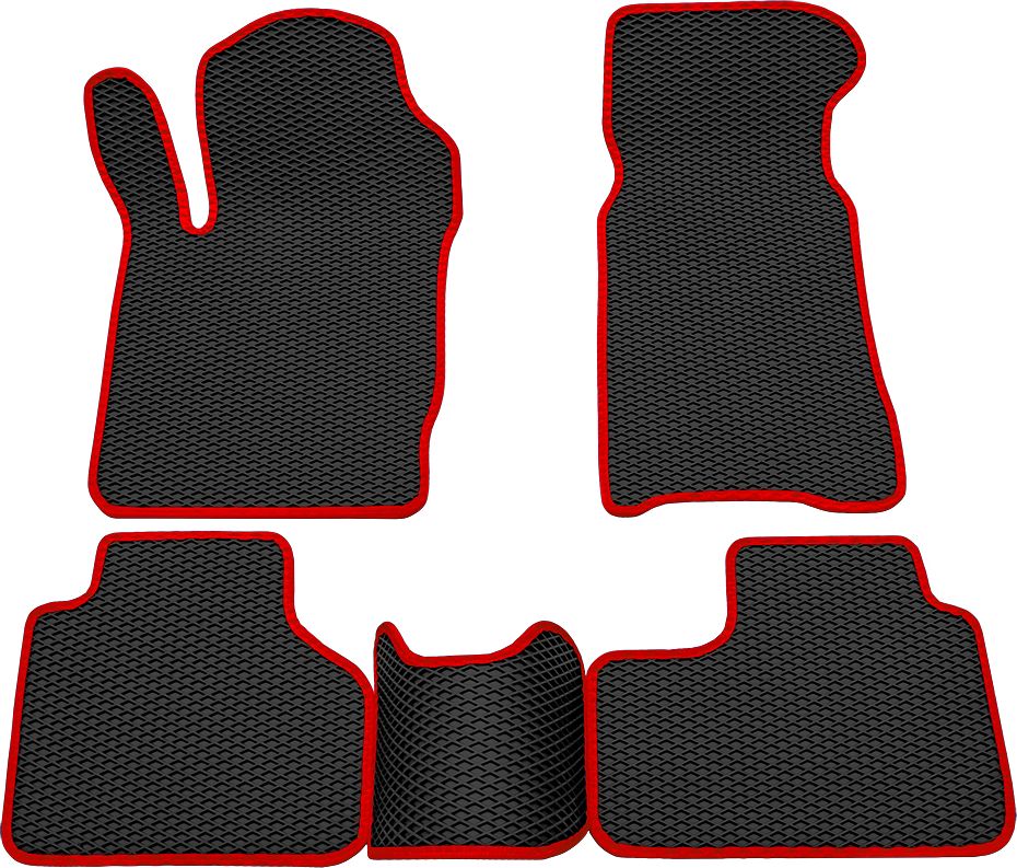 Коврики Rezkon EVA для салона Chevrolet Niva (2123) I 2002-2009 Красный кант. Артикул 9039040104