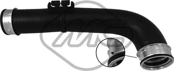 Патрубок интеркулера Metalcaucho для SEAT Altea I 2004-2015. Артикул 09778