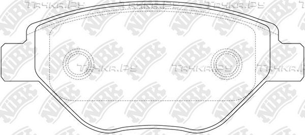 Тормозные колодки NiBK передние для Renault Megane II 2002-2009. Артикул PN0362