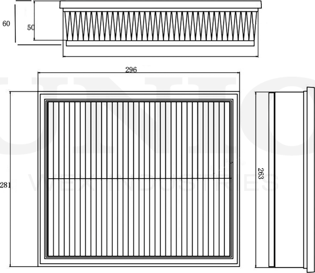 Фильтр воздушный Nissan Primastar (X83) 03-, Opel Vivaro A 03-, Renault Trafic III 01- (Unio). Артикул FLT-10093