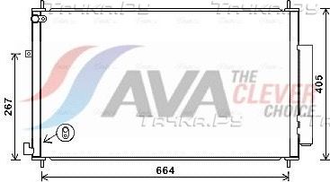 Радиатор кондиционера (конденсатор) AVA (алюминий). Артикул HD5309D