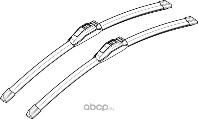 Щетки стеклооч компл. (2шт.) 550/530мм (22/21) бескаркас PLUS с крепл Крючок (Airline). Артикул AWBBN003