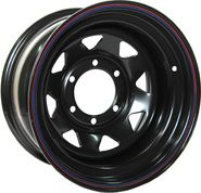 Колёсный диск OFF-ROAD Wheels стальной черный 6x139,7 8xR16 d110 ET-40 для Mitsubishi L400 1995-2006. Артикул 1680-63910BL-40