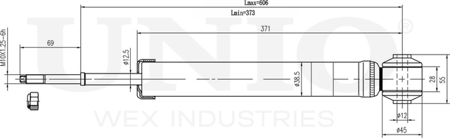 Амортизатор подвески (Unio). Артикул SAB-10568