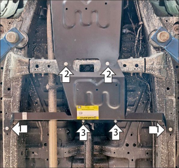 Защита Мотодор для раздаточной коробки Foton Tunland V9 2024-2026. Артикул 77510