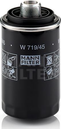 Масляный фильтр Mann-Filter для Volkswagen Multivan T5 2011-2012. Артикул W 719/45