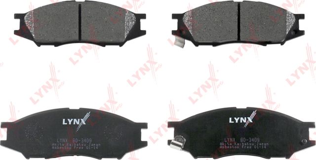 Тормозные колодки LYNXauto для Nissan Almera Classic I 2006-2013. Артикул BD-3409