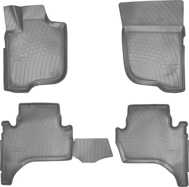 Коврики Норпласт для салона Mitsubishi L200 IV 2006-2015 Серые. Артикул NPA11-C59-330-G