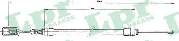 Трос ручника (тросик ручного тормоза) LPR передний для Peugeot 405 1987-1996. Артикул C0625B