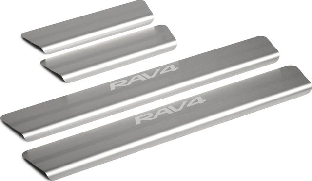 Накладки Rival на пороги (с надписью) для Toyota RAV4 XA50 2019-2026. Артикул NP.5714.3