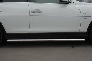 Защита порогов RusStal труба d63 для Infiniti QX50 2014-2017. Артикул IQXT-001966
