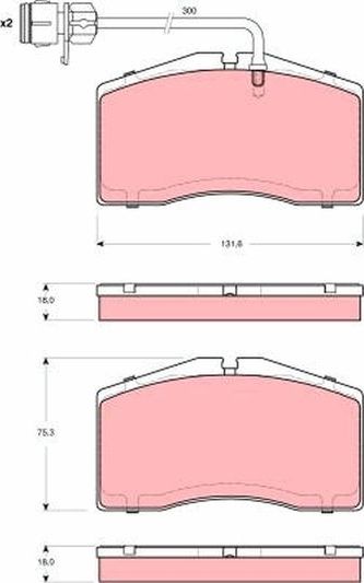 Тормозные колодки TRW. Артикул GDB1506