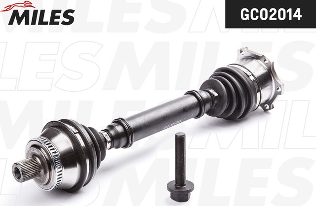 Полуось (привод в сборе, приводной вал) Miles передняя правая для Audi A6 II (C5) 1997-2005. Артикул GC02014