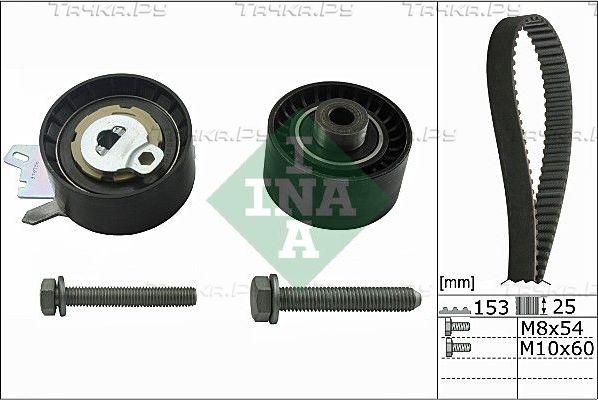 Ремень ГРМ с роликами (комплект) Ina для Peugeot 307 I 2004-2009. Артикул 530 0471 10