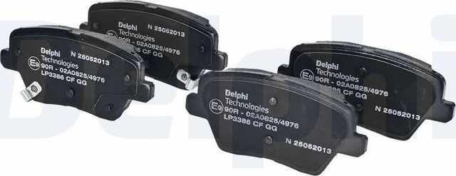 Тормозные колодки Delphi (Low-Metallic) задние для Kia Ceed III 2018-2026. Артикул LP3386