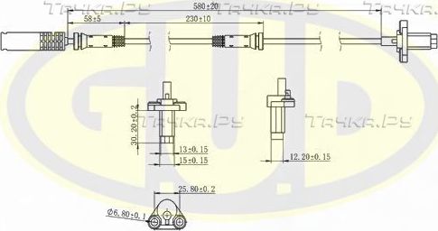 Датчик ABS G.U.D. передний для BMW 5 IV (E39) 1995-2004. Артикул GABS01203