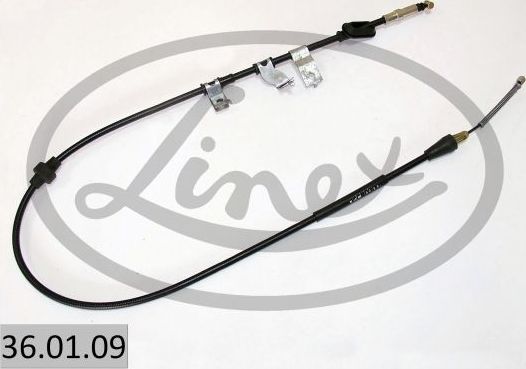 Трос ручника (тросик ручного тормоза) Linex правый для Rover 400 II (HH-R) 1995-2000. Артикул 36.01.09