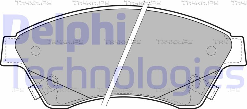 Тормозные колодки Delphi (Low-Metallic). Артикул LP2171